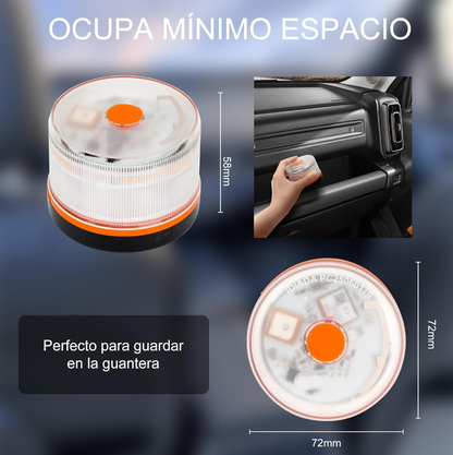 DarkFairy Luz de Emergencia V16 DGT 3.0 – Aprobada 2026, Magnética IP54 – Cumple con la Normativa 2026