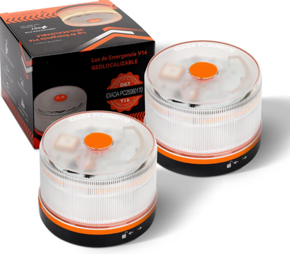 DarkFairy Luz de Emergencia V16 DGT 3.0 – Aprobada 2026, Magnética IP54 – Cumple con la Normativa 2026