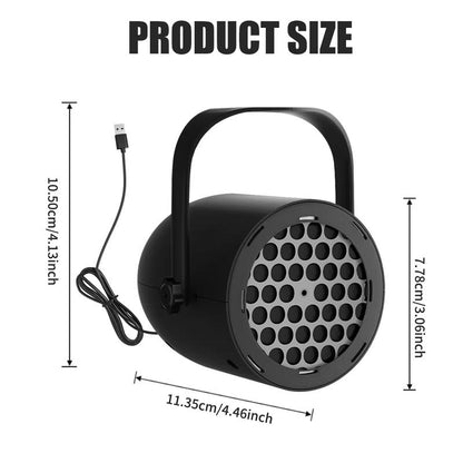 LED Christmas Projector, 16 Patterns, USB 5V/1A, Home & Car Holiday Atmosphere Light