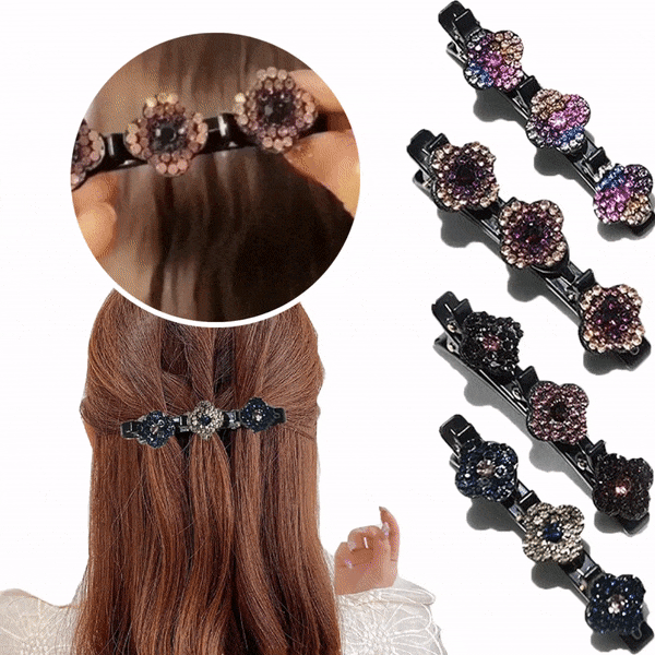 2+2 Free |Crystal-Decorated Hair Clips